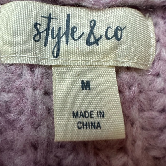 brand: Style & co, open sweater, knitted, with buttons, size M - Picture 6 of 10